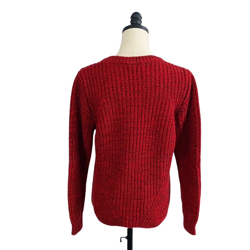 Maje Dublin Red Marled Rib Sweater | 8 MEDIUM - Picture 7 of 11